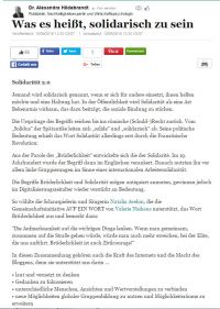 Huffingtonpost Solidarisch sein